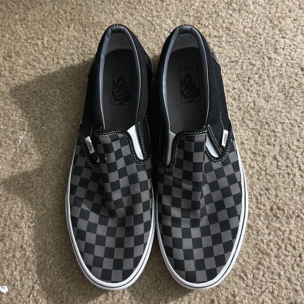 Vans classic check board slip in shoes.